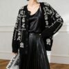 Women's Cardigan Crew Neck Long Sleeve Sweater Manufacturer - MOQ 100 pcs - Style 7184