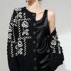Women's Cardigan Crew Neck Long Sleeve Sweater Manufacturer - MOQ 100 pcs - Style 7184