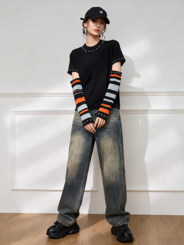 Women's Pullover Crew Neck Long Sleeve Sweater Manufacturer - MOQ 100 pcs - Style 7189