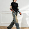 Women's Pullover Crew Neck Long Sleeve Sweater Manufacturer - MOQ 100 pcs - Style 7189