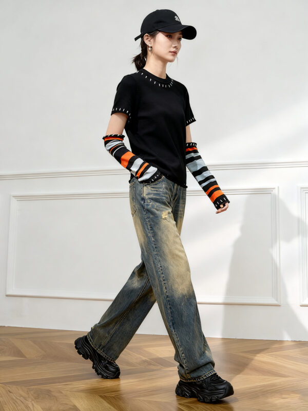 Women's Pullover Crew Neck Long Sleeve Sweater Manufacturer - MOQ 100 pcs - Style 7189