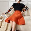 Women's Pullover Crew Neck Long Sleeve Sweater Manufacturer - MOQ 100 pcs - Style 7189