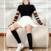 Women's Pullover Crew Neck Long Sleeve Sweater Manufacturer - MOQ 100 pcs - Style 7189