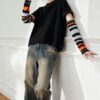 Women's Pullover Crew Neck Long Sleeve Sweater Manufacturer - MOQ 100 pcs - Style 7189