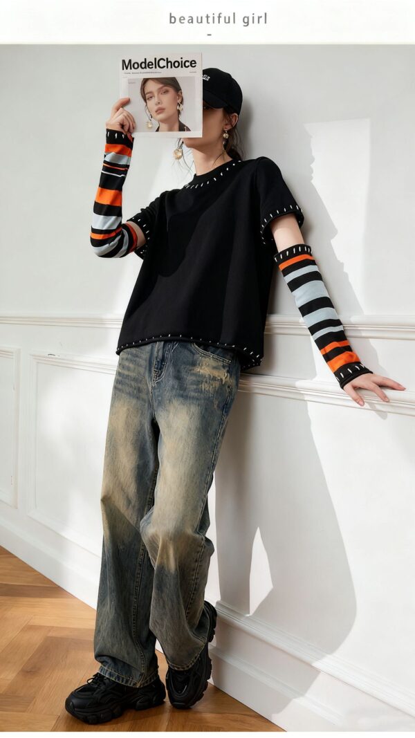 Women's Pullover Crew Neck Long Sleeve Sweater Manufacturer - MOQ 100 pcs - Style 7189