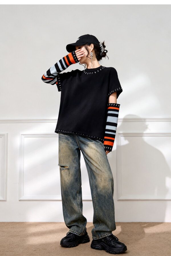 Women's Pullover Crew Neck Long Sleeve Sweater Manufacturer - MOQ 100 pcs - Style 7189