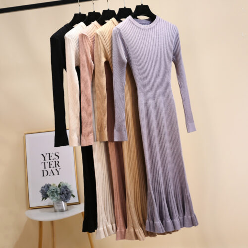 8238 product image 1 Women's Crew Neck Long Sleeve Knitwear Manufacturer - MOQ 100 pcs - Style 8238