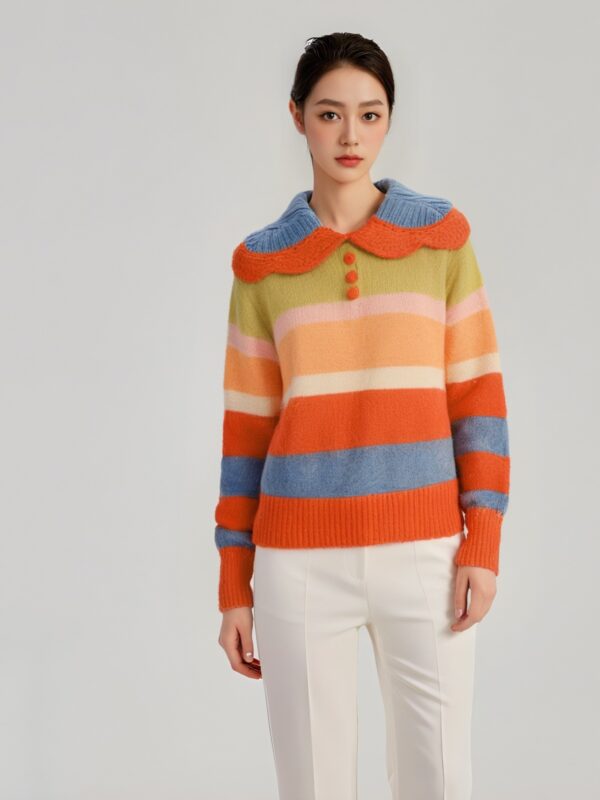 Women's Pullover Long Sleeve Sweater Manufacturer - MOQ 100 pcs - Style 86001