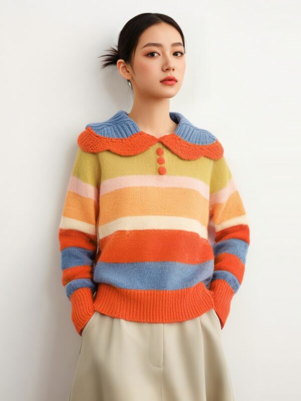 Women's Pullover Long Sleeve Sweater Manufacturer - MOQ 100 pcs - Style 86001