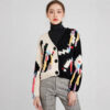 Women's Viscose Fiber Cardigan V Neck Long Sleeve Sweater Manufacturer - MOQ 100 pcs - Style 9004