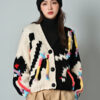 Women's Viscose Fiber Cardigan V Neck Long Sleeve Sweater Manufacturer - MOQ 100 pcs - Style 9004