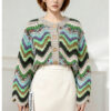 Women's Cardigan Crew Neck Long Sleeve Sweater Manufacturer - MOQ 100 pcs - Style 9012
