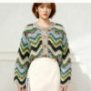 Women's Cardigan Crew Neck Long Sleeve Sweater Manufacturer - MOQ 100 pcs - Style 9012