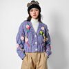 Women's Viscose Fiber Cardigan V Neck Long Sleeve Sweater Manufacturer - MOQ 100 pcs - Style 9014