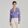 Women's Viscose Fiber Cardigan V Neck Long Sleeve Sweater Manufacturer - MOQ 100 pcs - Style 9014