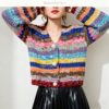 Women's Cardigan V Neck Long Sleeve Sweater Manufacturer - MOQ 100 pcs - Style 9018 Women's Cardigan V Neck Long Sleeve Sweater Manufacturer - MOQ 100 pcs - Style 9018
