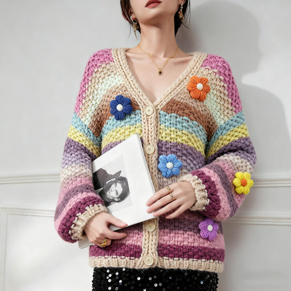 Women's Cardigan V Neck Long Sleeve Sweater Manufacturer - MOQ 100 pcs - Style 9019 Women's Cardigan V Neck Long Sleeve Sweater Manufacturer - MOQ 100 pcs - Style 9019