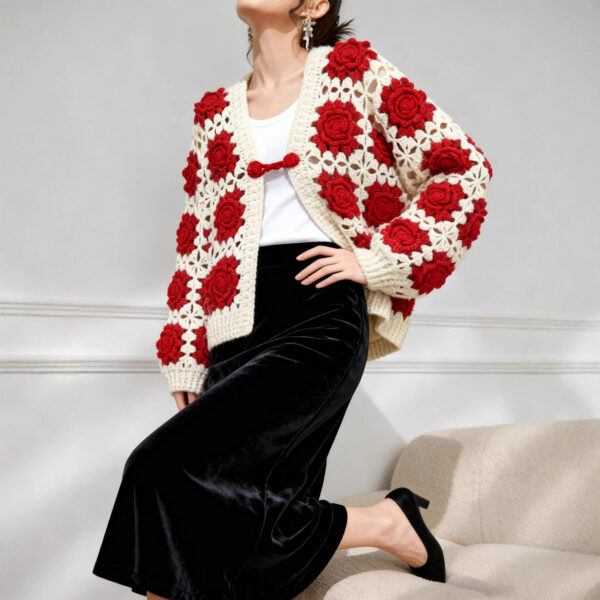 Women's V Neck Long Sleeve Sweater Manufacturer - MOQ 100 pcs - Style 9020