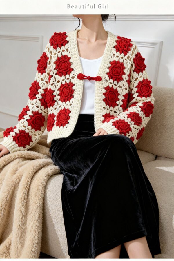 Women's V Neck Long Sleeve Sweater Manufacturer - MOQ 100 pcs - Style 9020