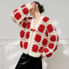 Women's V Neck Long Sleeve Sweater Manufacturer - MOQ 100 pcs - Style 9020