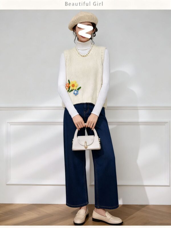 Women's Crew Neck Knitwear Manufacturer - MOQ 100 pcs - Style 9021