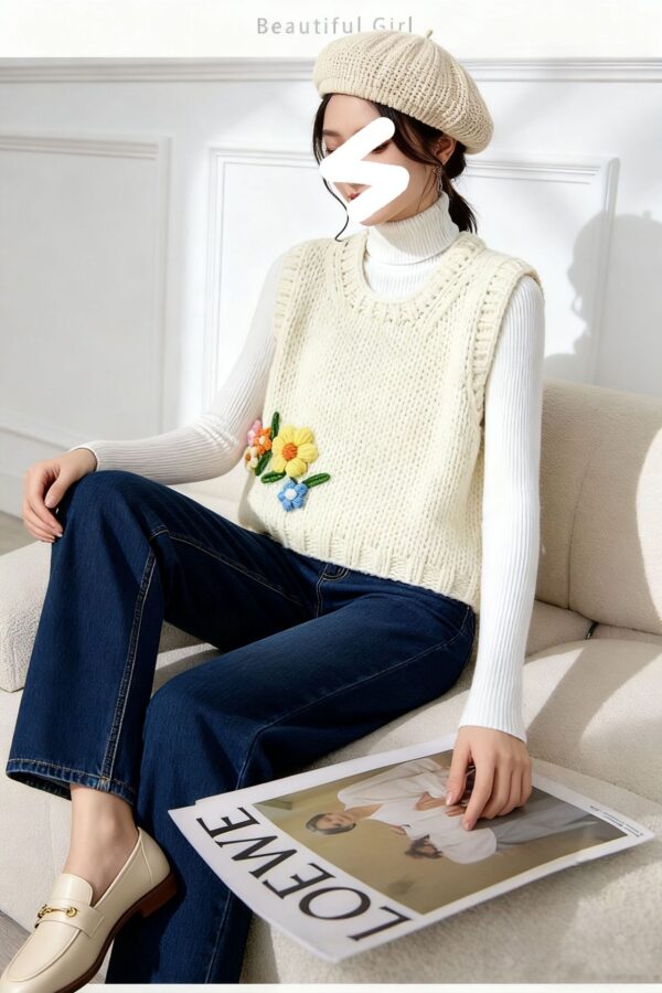 Women's Crew Neck Knitwear Manufacturer - MOQ 100 pcs - Style 9021