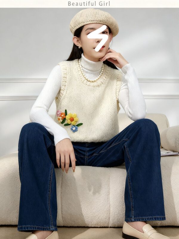 Women's Crew Neck Knitwear Manufacturer - MOQ 100 pcs - Style 9021
