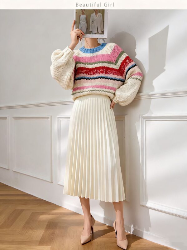 Women's Pullover Crew Neck Long Sleeve Sweater Manufacturer - MOQ 100 pcs - Style 9025