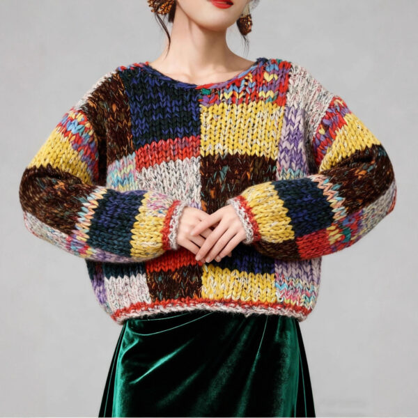 Women's Pullover Crew Neck Long Sleeve Sweater Manufacturer - MOQ 100 pcs - Style 9027
