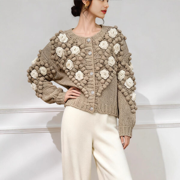 Women's Cardigan Crew Neck Long Sleeve Sweater Manufacturer - MOQ 100 pcs - Style 9028 Women's Cardigan Crew Neck Long Sleeve Sweater Manufacturer - MOQ 100 pcs - Style 9028