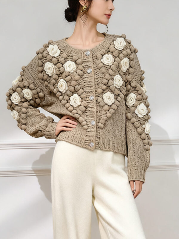Women's Cardigan Crew Neck Long Sleeve Sweater Manufacturer - MOQ 100 pcs - Style 9028 Women's Cardigan Crew Neck Long Sleeve Sweater Manufacturer - MOQ 100 pcs - Style 9028