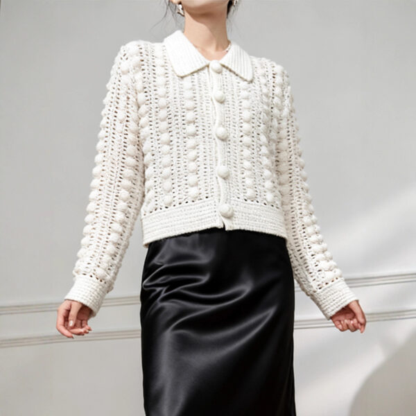 Women's Cardigan Long Sleeve Sweater Manufacturer - MOQ 100 pcs - Style 9029
