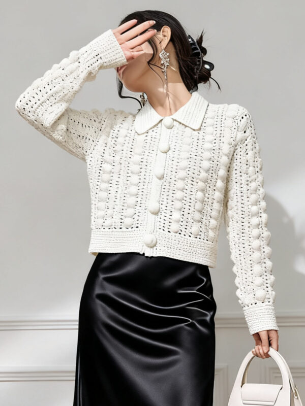Women's Cardigan Long Sleeve Sweater Manufacturer - MOQ 100 pcs - Style 9029