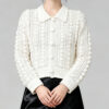 Women's Cardigan Long Sleeve Sweater Manufacturer - MOQ 100 pcs - Style 9029