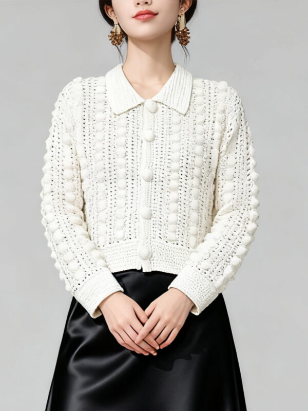 Women's Cardigan Long Sleeve Sweater Manufacturer - MOQ 100 pcs - Style 9029