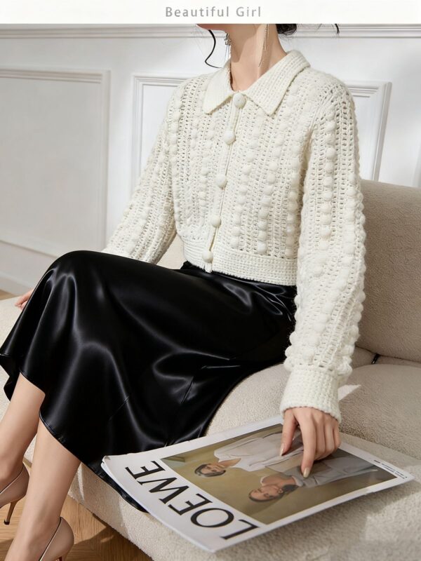 Women's Cardigan Long Sleeve Sweater Manufacturer - MOQ 100 pcs - Style 9029