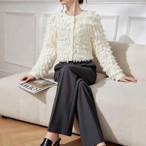 Women's Cardigan Crew Neck Long Sleeve Sweater Manufacturer - MOQ 100 pcs - Style 9030 Women's Cardigan Crew Neck Long Sleeve Sweater Manufacturer - MOQ 100 pcs - Style 9030
