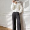 Women's Cardigan Crew Neck Long Sleeve Sweater Manufacturer - MOQ 100 pcs - Style 9030 Women's Cardigan Crew Neck Long Sleeve Sweater Manufacturer - MOQ 100 pcs - Style 9030