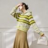 Women's Cardigan Long Sleeve Sweater Manufacturer - MOQ 100 pcs - Style 9033