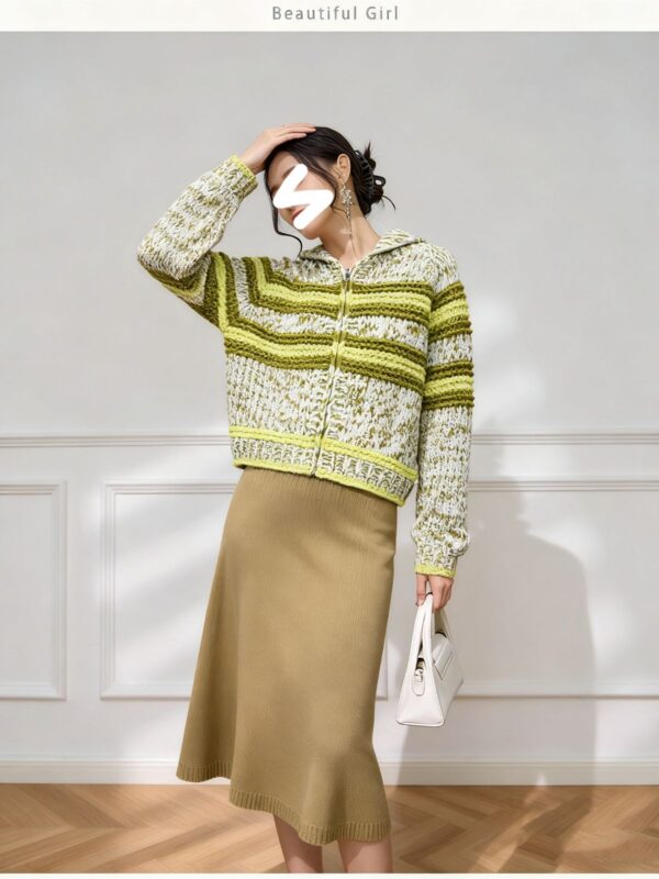 Women's Cardigan Long Sleeve Sweater Manufacturer - MOQ 100 pcs - Style 9033