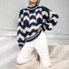 Women's Pullover Crew Neck Long Sleeve Sweater Manufacturer - MOQ 100 pcs - Style 9034