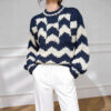 Women's Pullover Crew Neck Long Sleeve Sweater Manufacturer - MOQ 100 pcs - Style 9034