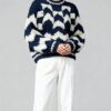 Women's Pullover Crew Neck Long Sleeve Sweater Manufacturer - MOQ 100 pcs - Style 9034