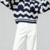 Women's Pullover Crew Neck Long Sleeve Sweater Manufacturer - MOQ 100 pcs - Style 9034