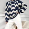 Women's Pullover Crew Neck Long Sleeve Sweater Manufacturer - MOQ 100 pcs - Style 9034
