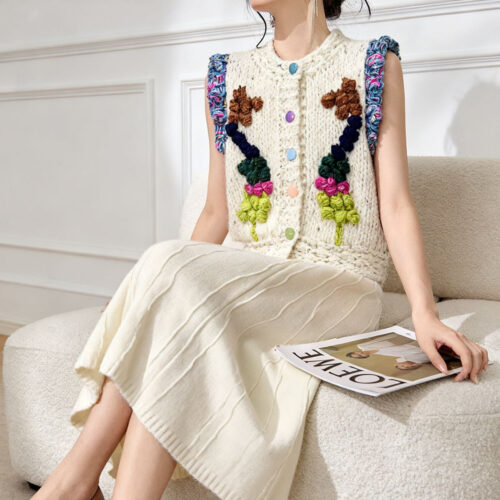 Women's Crew Neck Knitwear Manufacturer - MOQ 100 pcs - Style 9036