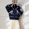 Women's Cardigan Long Sleeve Sweater Manufacturer - MOQ 100 pcs - Style 9037