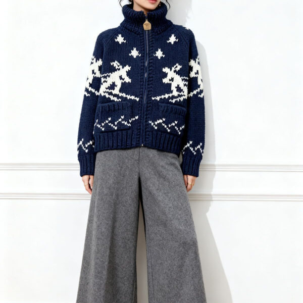 Women's Cardigan Long Sleeve Sweater Manufacturer - MOQ 100 pcs - Style 9037