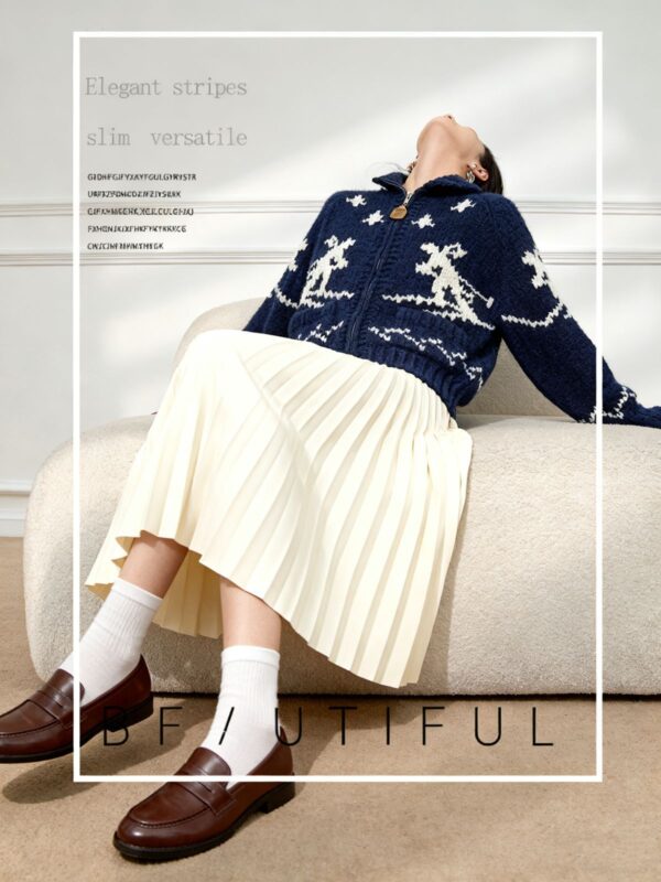 Women's Cardigan Long Sleeve Sweater Manufacturer - MOQ 100 pcs - Style 9037
