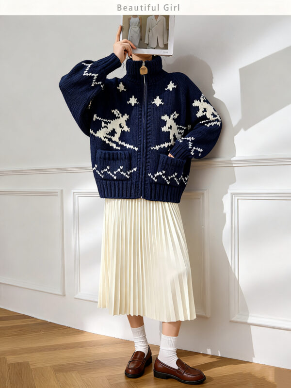 Women's Cardigan Long Sleeve Sweater Manufacturer - MOQ 100 pcs - Style 9037